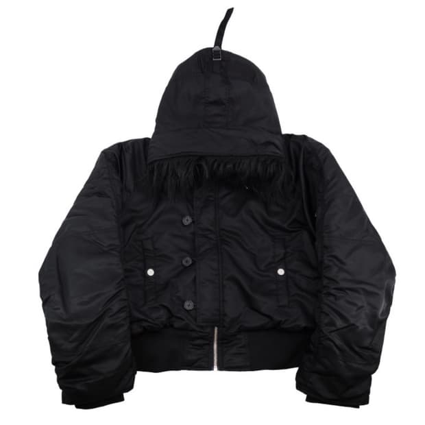 sundayoffclub Fur Hooded Bomber Jacket 2