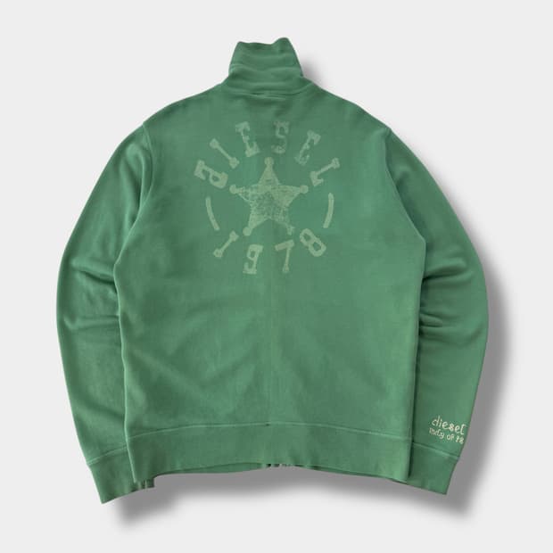 디젤 00‘s 루즈핏 빈티지 그린 스웻 집업 자켓
