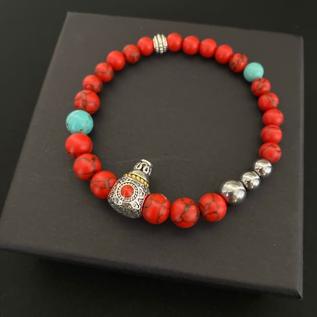 메탈 포인트 원석 팔찌