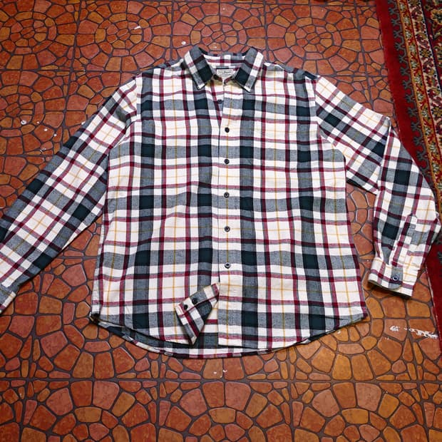 [M] L.L. Bean. 엘엘빈 체크 플란넬 빈티지 코튼 셔츠