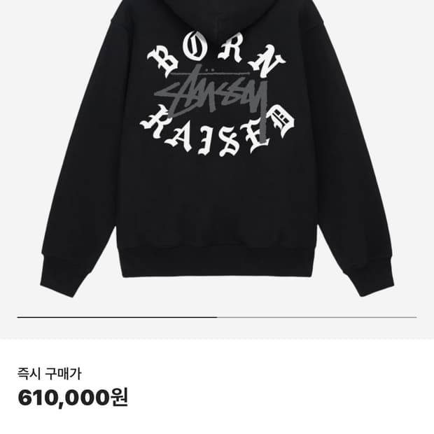 스투시 본앤레이즈드 후드집업