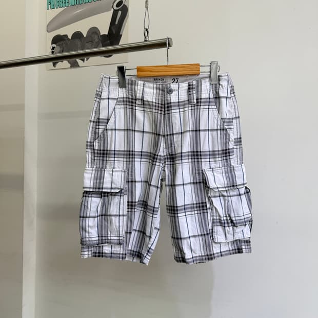 OLD NAVY 체크 카고 쇼츠 