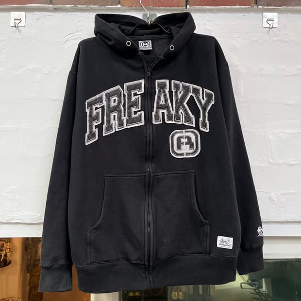 Freaky Massive 빅 로고 기모 후드집업 XL