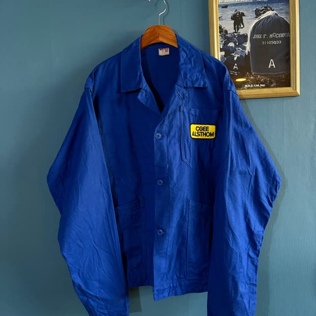 70-80‘s French Blue Workwear Jacket.