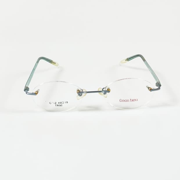 90s GIOGIO AMINA 무테 와이드 라운드 빈티지 안경