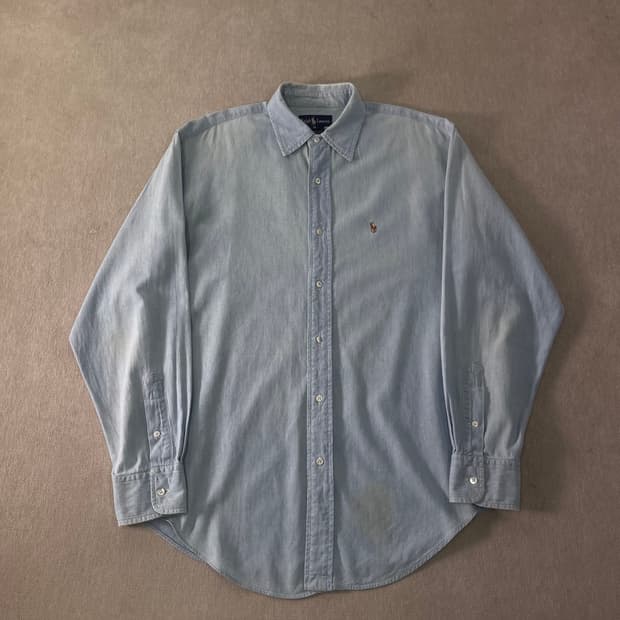 100 폴로랄프로렌 데님 코튼 셔츠
