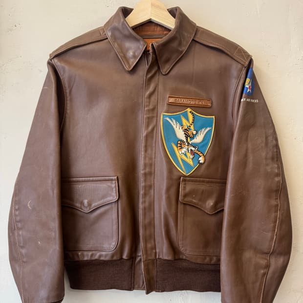 리얼 맥코이 A-2 레더 자켓 플라잉 타이거 40