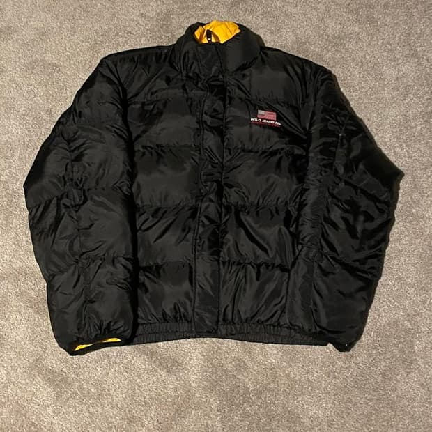 00s 폴로 진스 컴퍼니 트렉텍 다운 패딩 자켓 블랙
