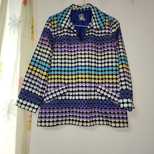 PAT 컬러 도트 패턴 여성 자켓 100