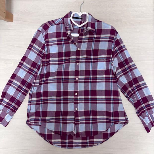 빈티지 소라 보라 체크 셔츠