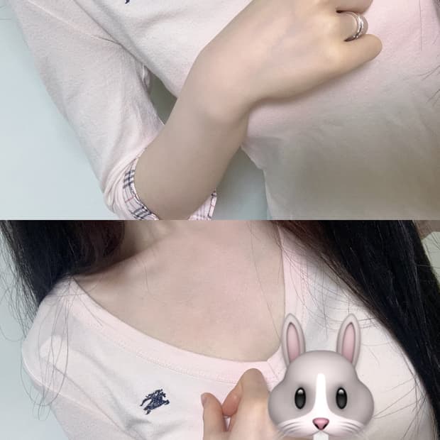 완전 공듀 버버리 블루라벨 히메갸루 연핑크 탑 