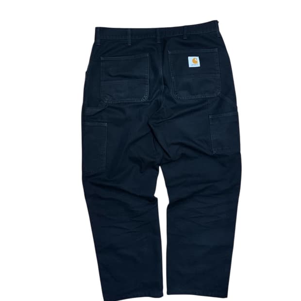 칼하트 wip 블랙 싱글니 카펜터 워크팬츠
