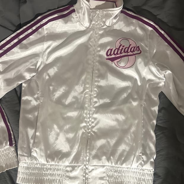 (극희귀) 빈티지 아디다스 y2k 화이트 져지 집업