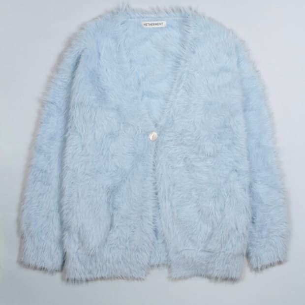 헤더먼트 테디 롱가디건 아이스블루