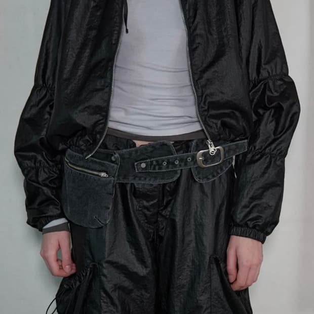 Aopt DENIM POCKET BELT - BLACK