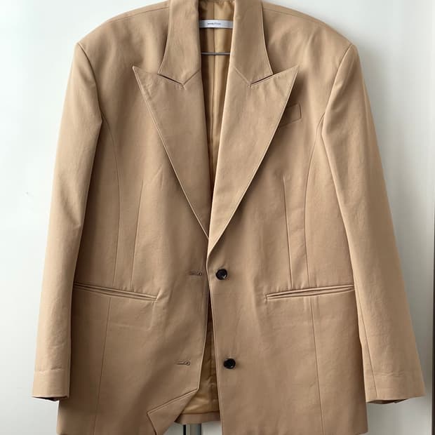 푸시버튼 pushBUTTON 코튼 블레이저