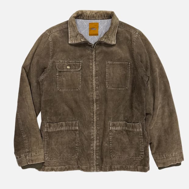 corduroy pocket zip-up jacket