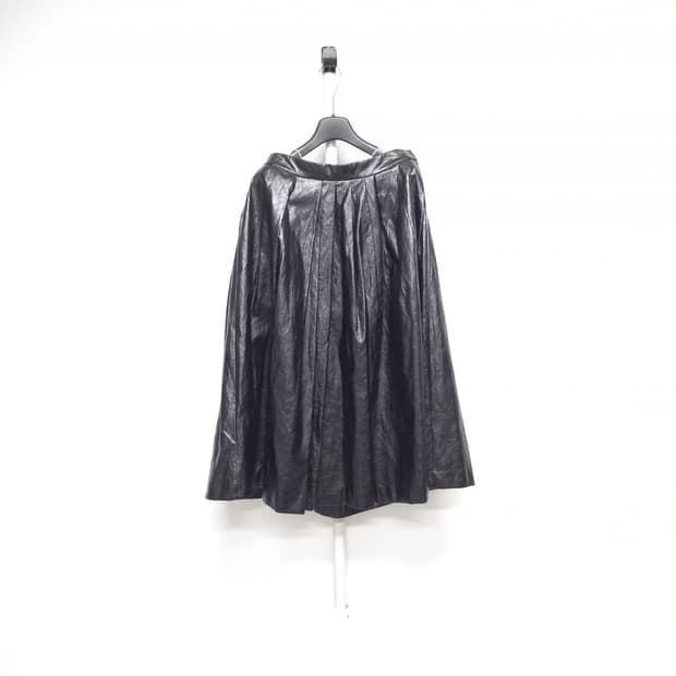 새 ORR 오르 춘추동 레더 플리츠 롱 스커트 66