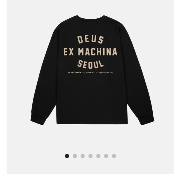 데우스 엑스 마키나 서울 블랙 롱슬리브 긴팔티 m사이즈