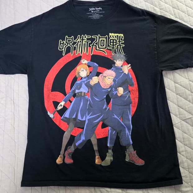 [XL] 주술회전 프로모 리바이 티셔츠 fit like L