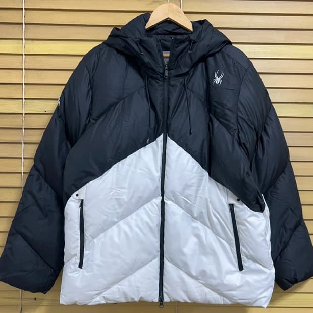 스파이더  남성 구스 후드다운패딩점퍼 
