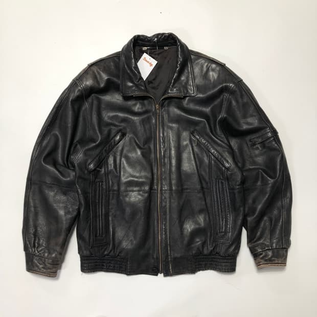 1980s Westbury 레더자켓 