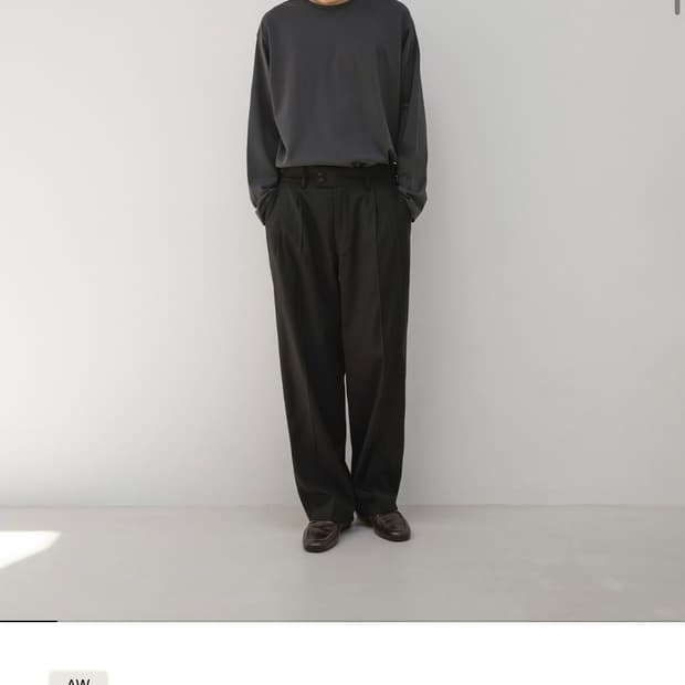 AW 어나더오피스 산티아고 슬랙스 01 블랙