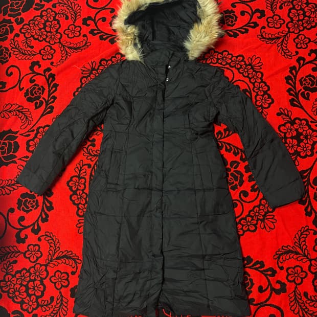 Vintage 00's Grunge Punk Fur hood coat