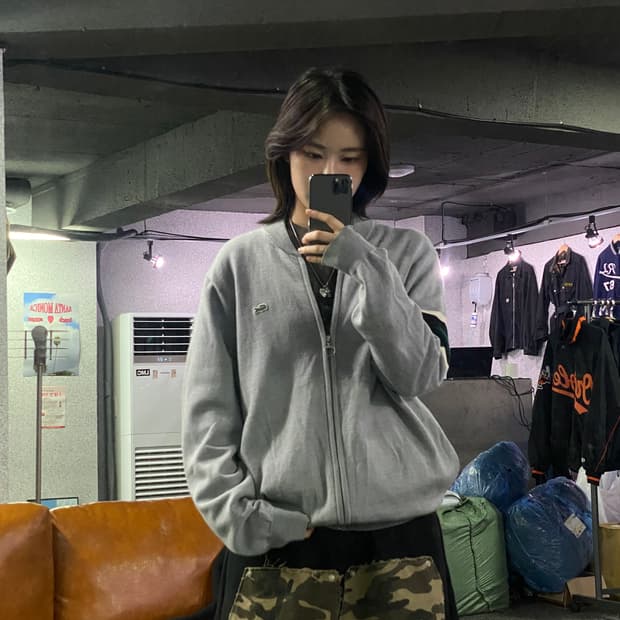 라코스테 미니멀 배색 니트집업B2692