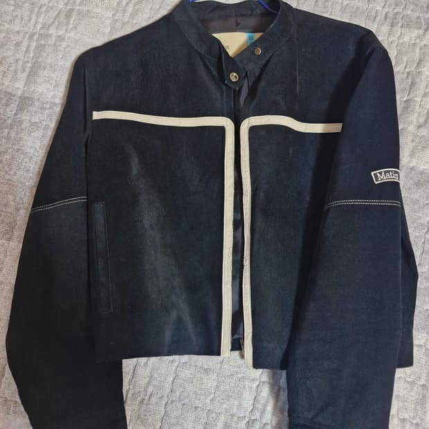 마뗑킴 스웨이드 레이싱 자켓