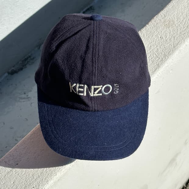 [F] 90s 겐조 골프 플리스 볼캡 모자 빈티지