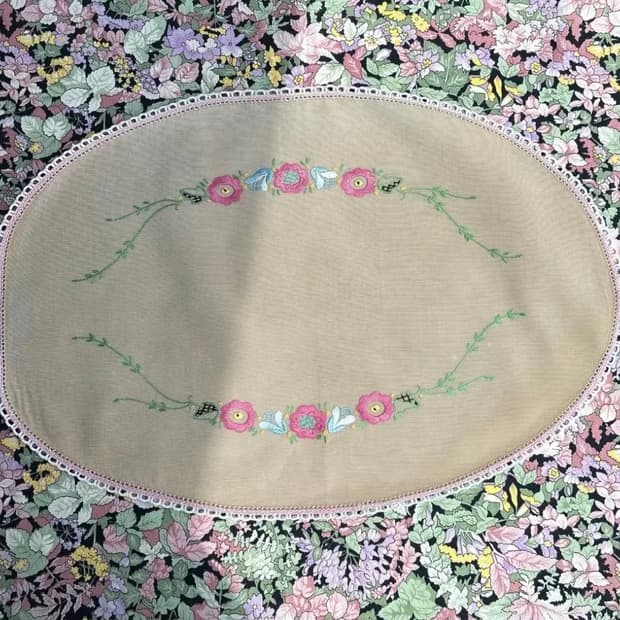 빈티지 손자수 티매트