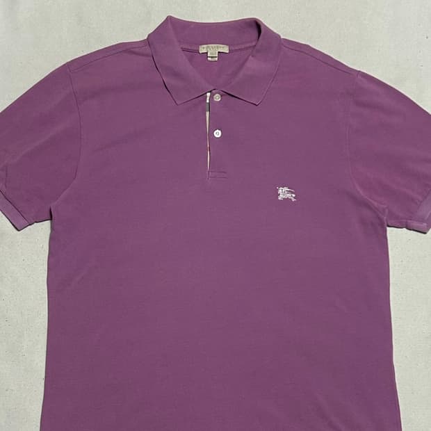 XL 버버리 퍼플 카라 반팔티
