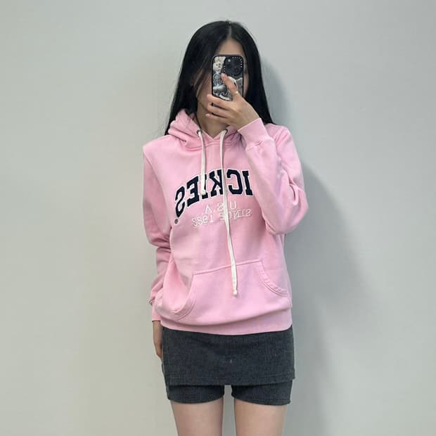 디키즈 자수로고 딸기우유 후드티