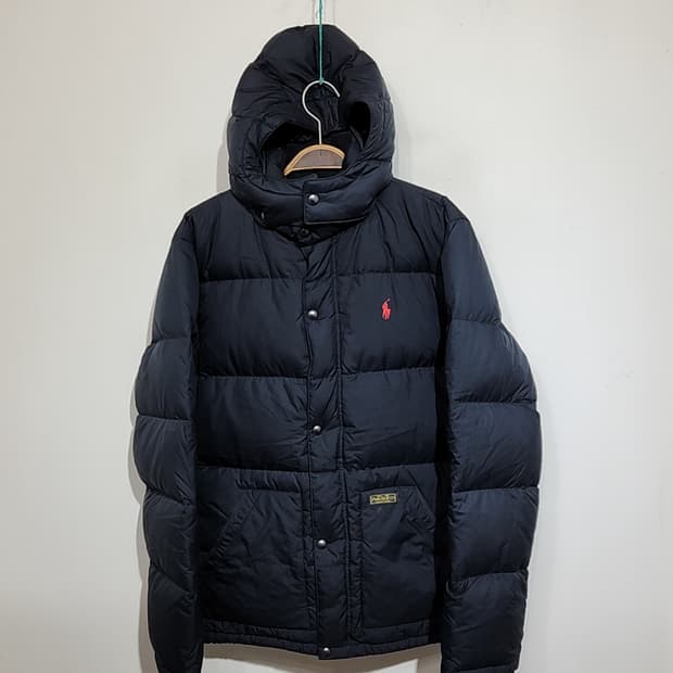 (L) 랄프로렌 폴로 패딩점퍼 네이비 후드 다운자켓 