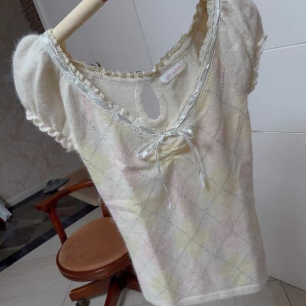 lizlisa 리즈리사 아가일 니트 양산형 달천깔 로걀탑 희귀매물 핀터