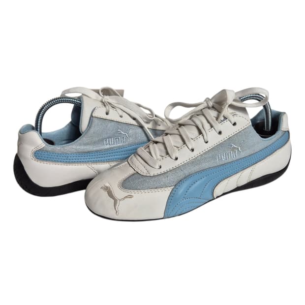 240) PUMA 푸마 OG 스피드켓 메탈릭 인서트 화이트 블루
