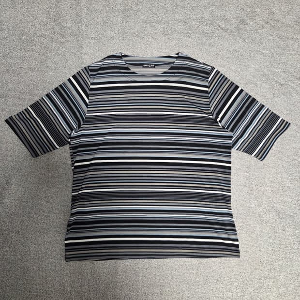 Japanese vintage 스트라이프 반팔 티셔츠 L(100)