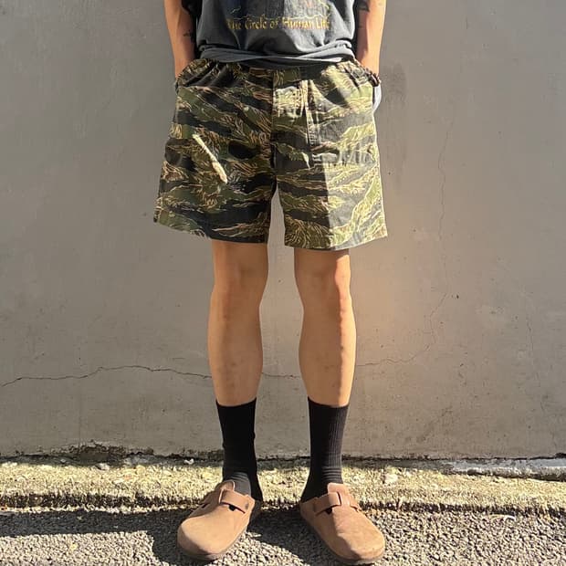 타이거 카모 하프 팬츠 리프로