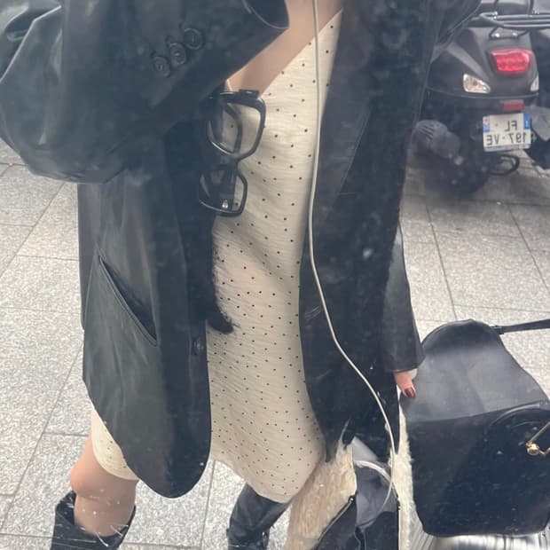 714center CROISSANT DRESS 아이보리 도트원피스