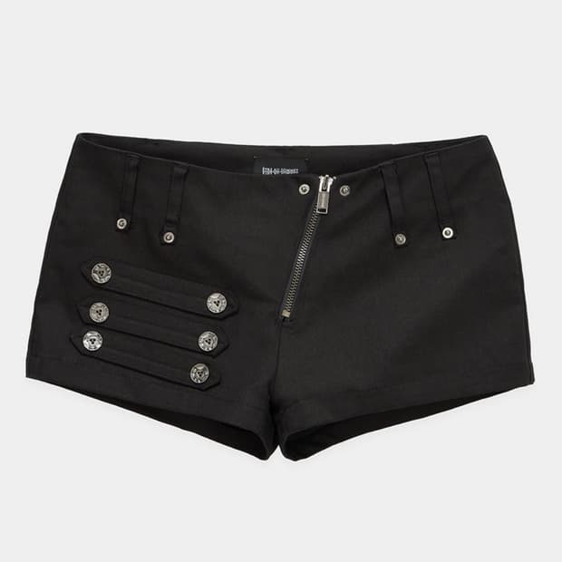 에트오소메 napoleon diagonal zipper short 숏팬츠