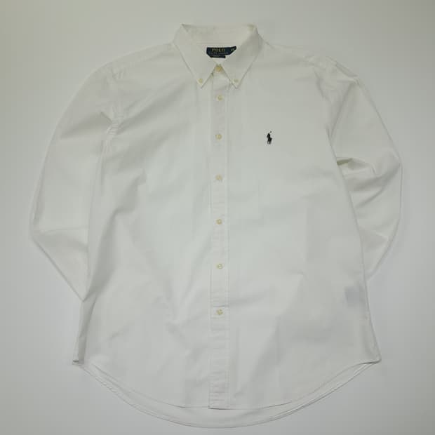 CL766 2XL 폴로 스리랑카판 슬림핏 버튼다운 화이트 셔츠 남방