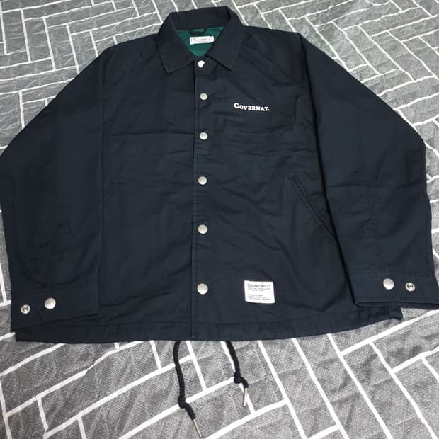 커버낫 오리지날 스탠다드로고 코치자켓 블랙 (L)