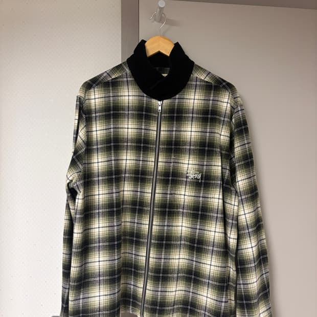 스투시 프랭크 플레이드 집업셔츠 토프(M, 105)