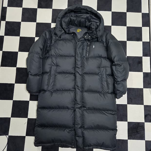 L 폴로랄프로렌 퍼포먼스 오리털 롱패딩 블랙
