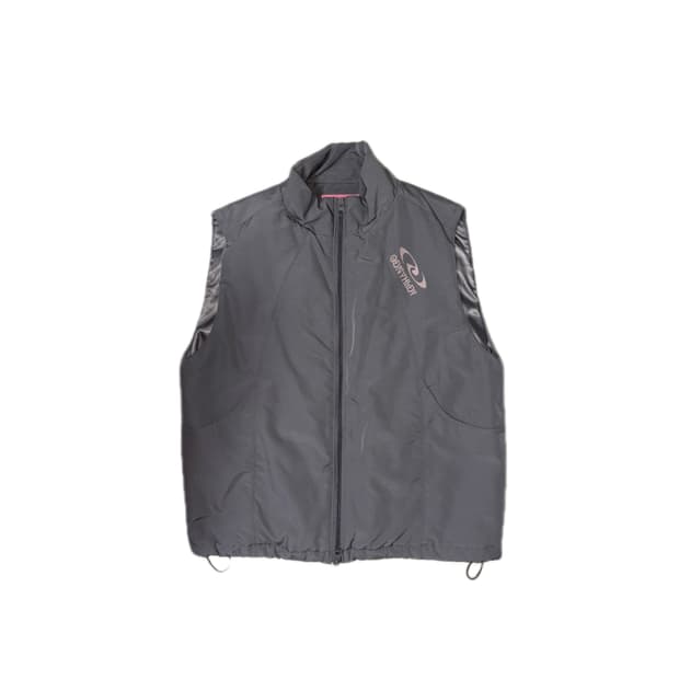 그레이 패딩 베스트 펑크 빈티지