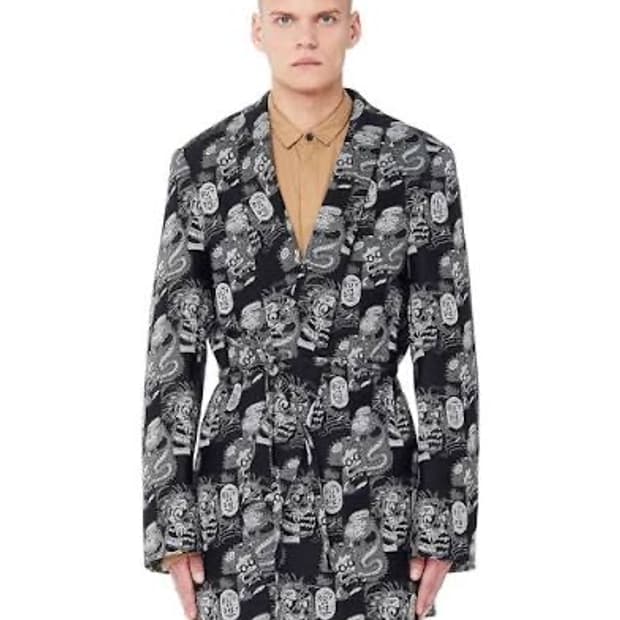 Commedesgarcons homme plus 카툰 블레이저