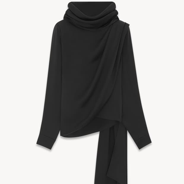 생로랑 23aw 새틴 탑