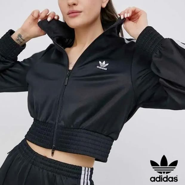 [아디다스 오리지널스 크롭 트랙탑 S 블랙 여자 트레이닝 자켓