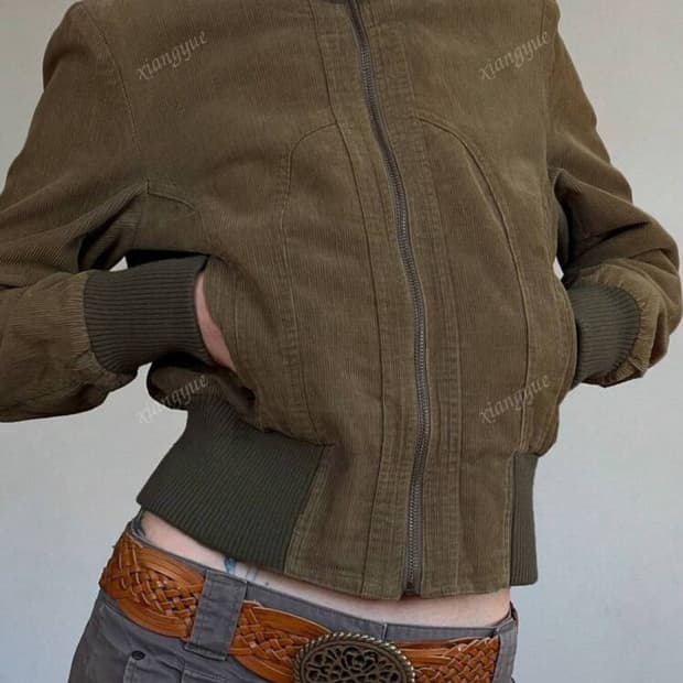 빈티지 크롭 코듀로이 자켓